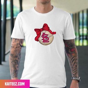 St. Louis Cardinals Baseball Bow Fan Gifts T-Shirt