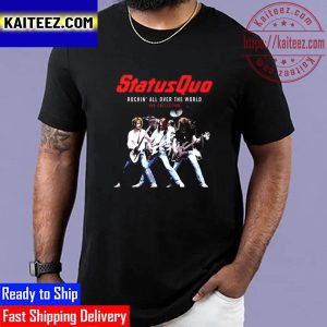 StatusQuo Red Rockin All Over The World Vintage T-Shirt