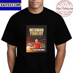 Stetson Bennett 2022 Heisman Trophy Finalists QB Georgia Bulldogs Vintage T-Shirt