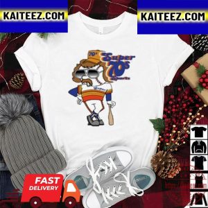 Super 7S Baseball Man Logo Vintage T-Shirt