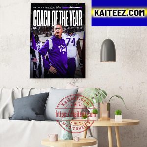 TCU Football Coach Sonny Dykes 2022 Walter Camp National Coach Of The Year Art Decor Poster Canvas