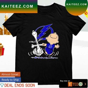 Tampa Bay Lightning Snoopy and Charlie Brown dancing T-shirt