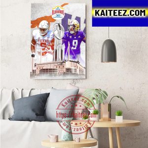 Texas Football Vs Washington Football Valero Alamo Bowl 30 Anniversary Art Decor Poster Canvas
