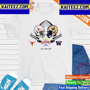 Texas Longhorns vs Washington Huskies 2022 Valero Alamo Bowl 2 Team Vintage T-Shirt