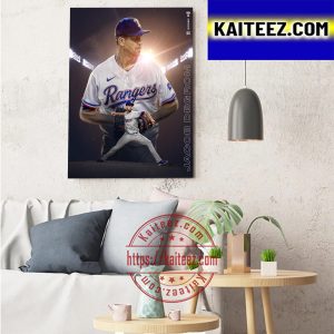 Texas Rangers Signed RHP Jacob deGrom Home Decor Poster Canvas