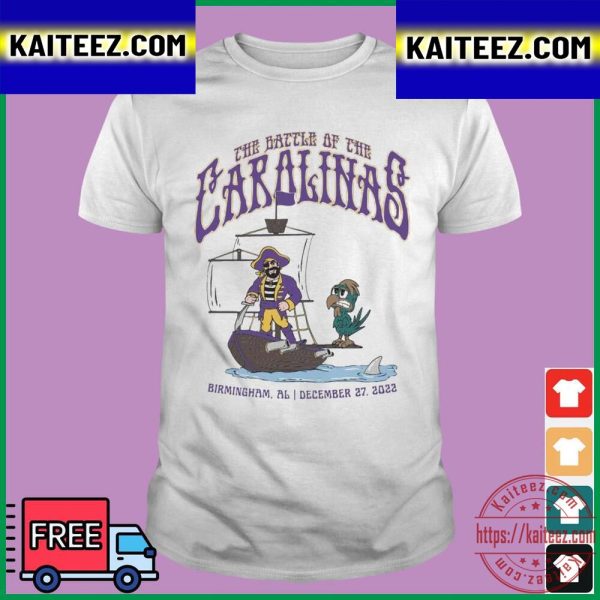 The Battle Of The Carolinas East Carolina Pirates 2022 Birmingham Bowl Champions Vintage T-Shirt