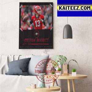 The Georgia Football Stetson Bennett Burlsworth Trophy Winner Art Decor Poster Canvas