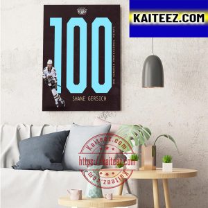 The Hershey Bears Shane Gersich 100 Professional Points Art Decor Poster Canvas