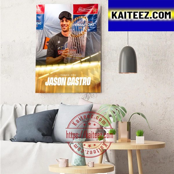 The Houston Astros Jason Castro On An Outstanding Career Art Decor Poster Canvas