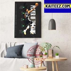 The Milwaukee Bucks Giannis Antetokounmpo Player Of The Game Art Decor Poster Canvas