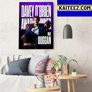 The TCU Football Max Duggan 2022 Davey O’Brien National Quarterback Award Winner Art Decor Poster Canvas