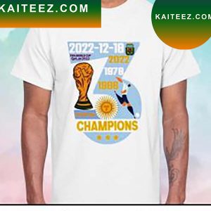 The Third Cup 1978 1986 2022 Argentina World Cup Champions T-shirt