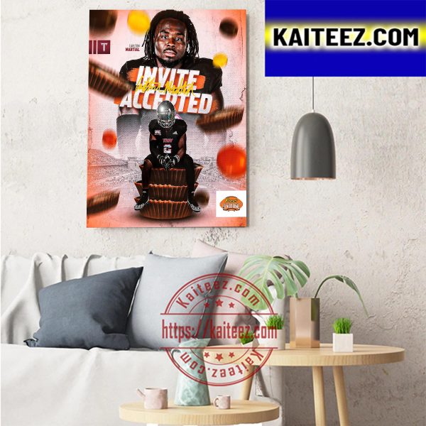 The Troy Trojans Football Carlton Martial Invite Accepted Reese’s Senior Bowl Art Decor Poster Canvas