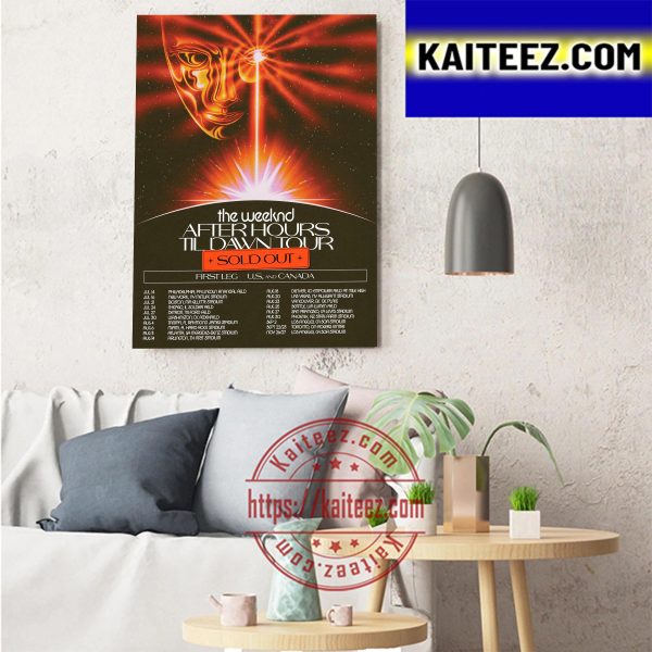 The Weeknd After Hours Til Dawn Global Tour US And Canada Art Decor Poster Canvas