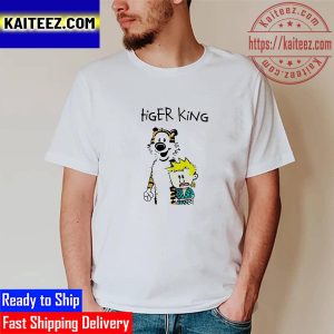 Tiger King Calvin And Hobbes Meme Funny Vintage T-Shirt