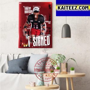 Timothy Roberson Signed Troy Trojans Football Art Decor Poster Canvas