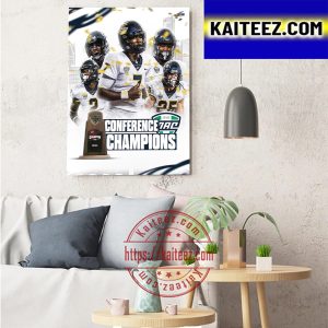 Toledo Football 2022 MAC Champions Art Decor Poster Canvas