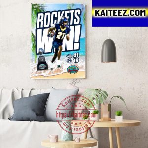 Toledo Football Rockets Wins In RoofClaim.com Boca Raton Bowl Art Decor Poster Canvas