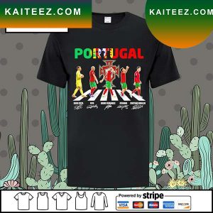 Top portugal soccer Diego Costa Pepe Bruno Fernandes Otavinho and Cristiano Ronaldo abbey road signatures T-shirt
