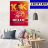 Travis Kelce 5th Tight End NFL Reach 10K Receiving Yards Art Decor Poster Canvas