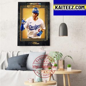 Trea Turner 2022 All MLB First Team SS Los Angeles Dodgers Art Decor Poster Canvas