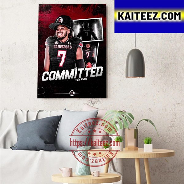 Trey Knox Committed South Carolina Gamecocks Art Decor Poster Canvas