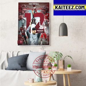 Troy Trojans Football 12 Wins In 2022 Art Decor Poster Canvas
