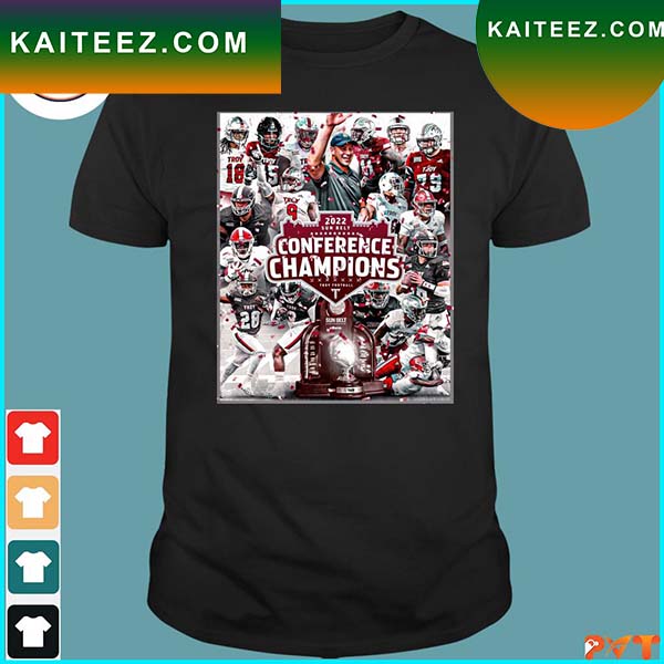 Troy University Trojans 2022 Sun Belt Champions T-Shirt - Kaiteez