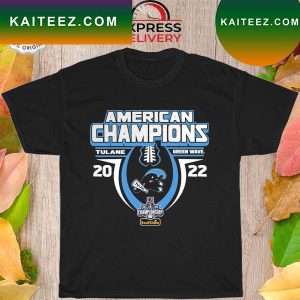 Tulane Green American champions wave 2022 football championship T-shirt