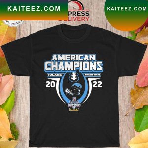 Tulane Green American champions wave 2022 football championship T-shirt