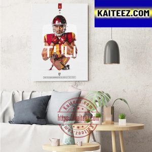Tuli Tuipulotu PAC 12 Conference Defensive Player Of The Year With USC Football Art Decor Poster Canvas