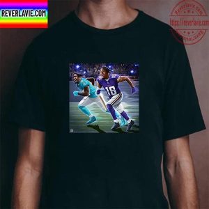 Ty Hill And Justin Jets Jefferson In The Race To The Receiving Yards Crown Vintage T-Shirt
