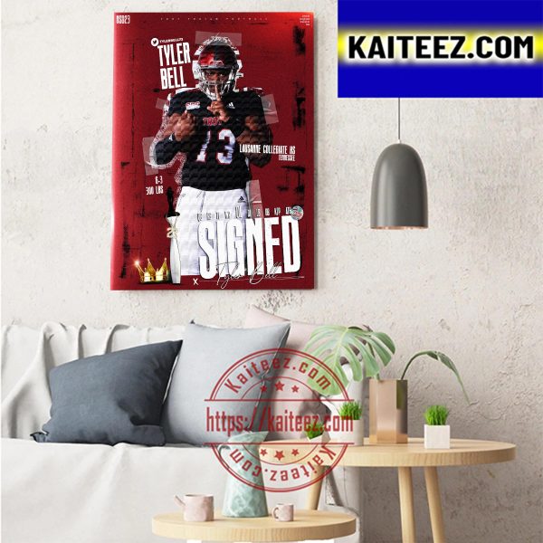 Tyler Bell Signed Troy Trojans Football Art Decor Poster Canvas