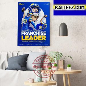 Tyler Higbee All-Time TE Leader In Touchdowns Receptions And Receiving Yards Of Los Angeles Rams Art Decor Poster Canvas