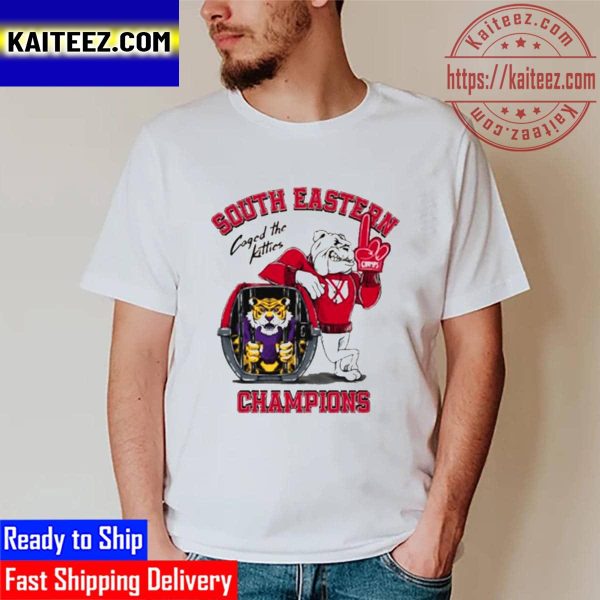 UGA Dawgs Vs LSU Tigers South Eastern Champions 2022 Vintage T-Shirt