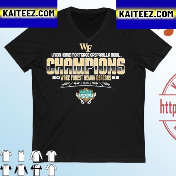 Union Home Mortgage Gasparilla Bowl Champions 2022 Wake Forest Demon Deacons Vintage T-Shirt