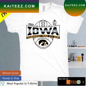 University of Iowa Football 2022 Transperfect Music City Bowl T-shirt
