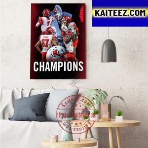 Utah Utes Champions 2022 PAC 12 Champions Art Decor Poster Canvas