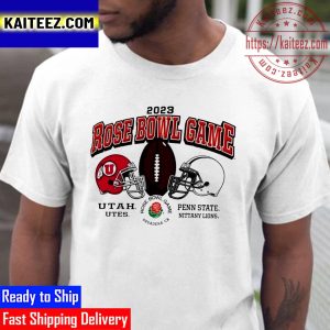 Utah Utes vs Penn State Rose Bowl Game 2023 Helmet Dual Vintage T-Shirt