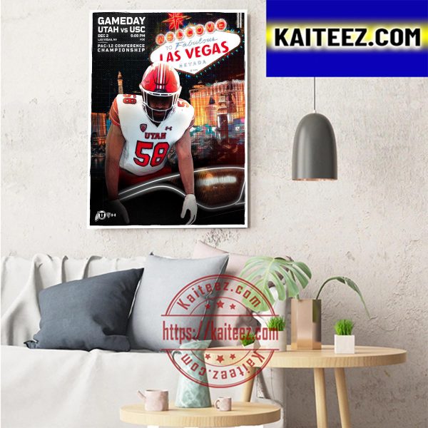 Utah Vs USC PAC 12 Conference Championship At Allegiant Stadium Art Decor Poster Canvas