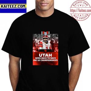 Utah Wins Back To Back 2022 PAC 12 Championship Vintage T-Shirt