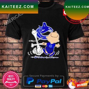 Vancouver Canucks Snoopy and Charlie Brown dancing T-shirt