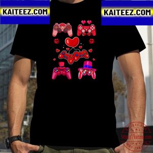 Video Game Controllers Valentines Day Vintage T-Shirt