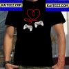 Video Gamer Valentines Day With Controllers Heart For Gamer Vintage T-Shirt