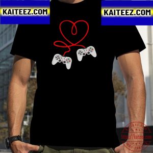 Video Gamer Valentines Day With Controllers Hear Vintage T-Shirt