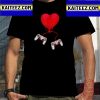 Video Gamer Valentines Day With Controllers Heart Vintage T-Shirt