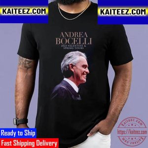Vintage Andrea Bocelli 2023 Valentine & Spring Tours Vintage T-Shirt