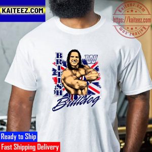 WWE British Bulldog Old School Logo Vintage T-Shirt