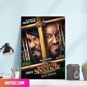 WWE Roman Reigns x Jinder Mahal Superstar Spectacle The Return Of The Punjabi Prison Poster