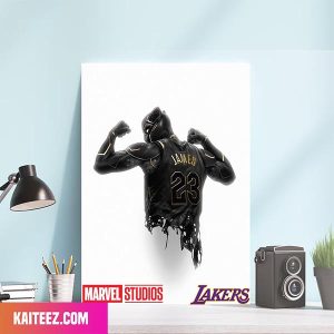 Wakanda King LeBron James NBA Team Los Angeles Lakers x Marvel Canvas